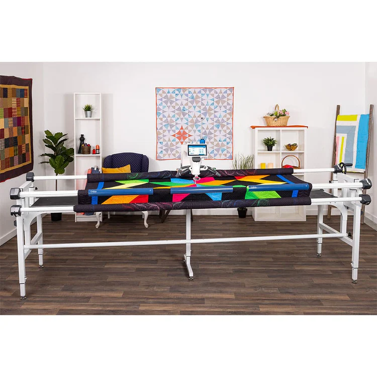 Grace Company Quilters Evolution Elite Rolling Frame includes carriage system