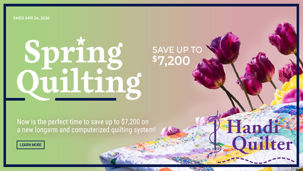 Handi Quilter longarm promotions.