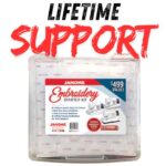 Free bundle included with the purchase of a Janome embroidery machine