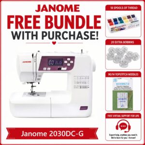 Janome 2030DC-G sewing machine bonus bundle