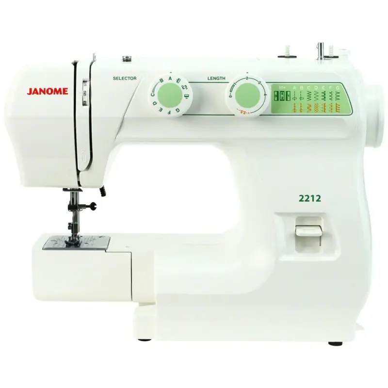 Janome 2212 sewing machine includes multiple built in stitch patterns