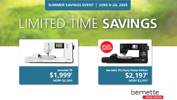 Bernette sewing machine summer sale 2026