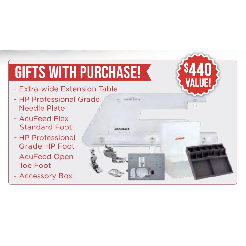Janome Horizon Memory Craft 9410QC Bundle Free bundle included with the purchase of a Janome Horizon Memory Craft 9410QC machine
