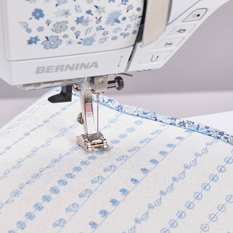 BERNINA 495 Liberty Edition includes spacious workspace supporting quilting projects every day