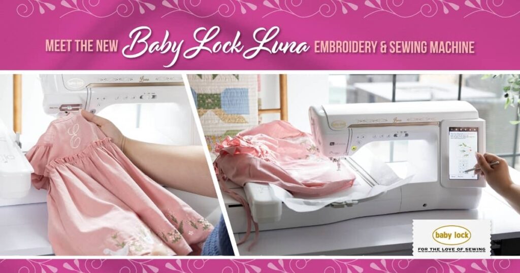 Baby Lock Luna machine for sale advanced sewing embroidery technology available today