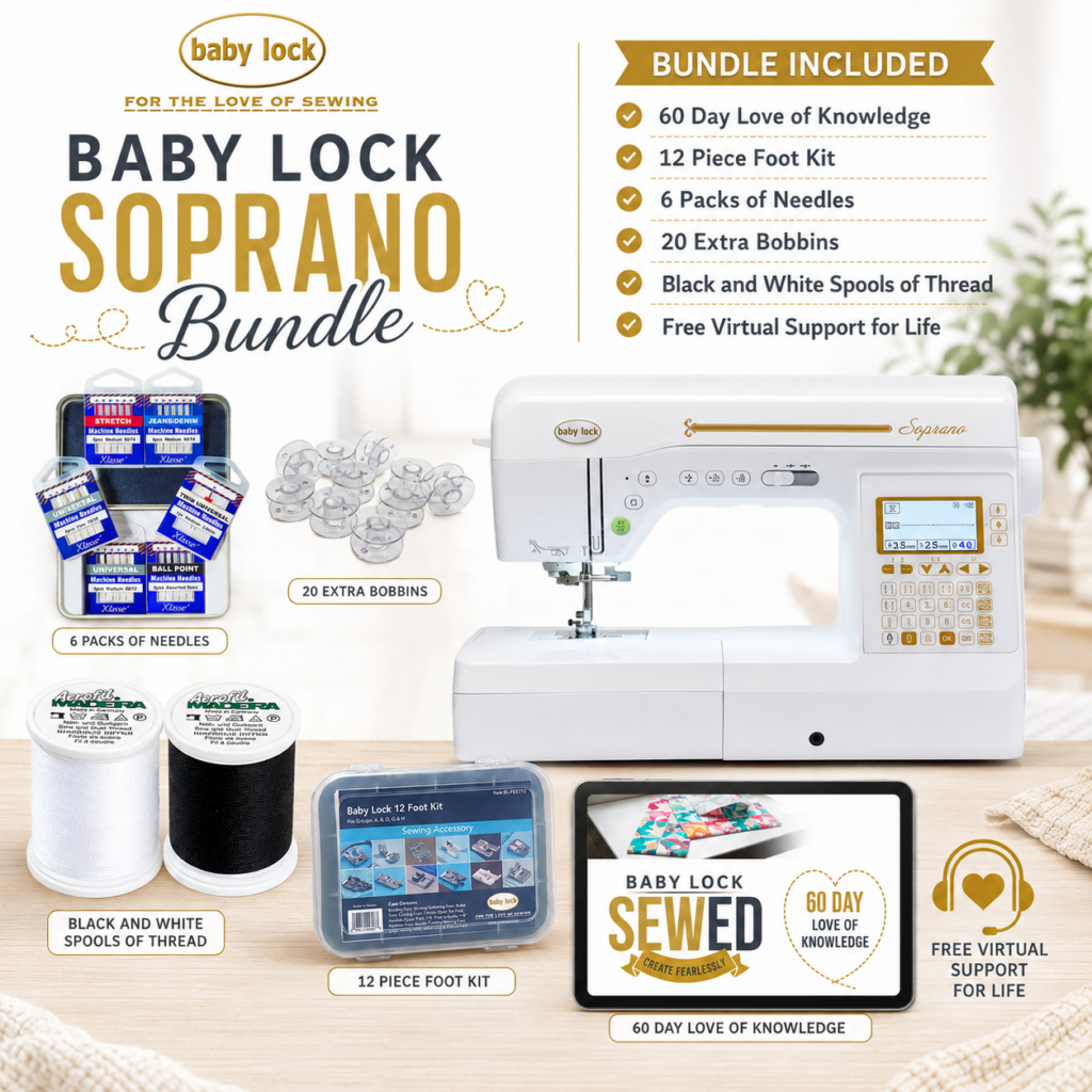 Baby Lock Soprano sewing machine bonus bundle