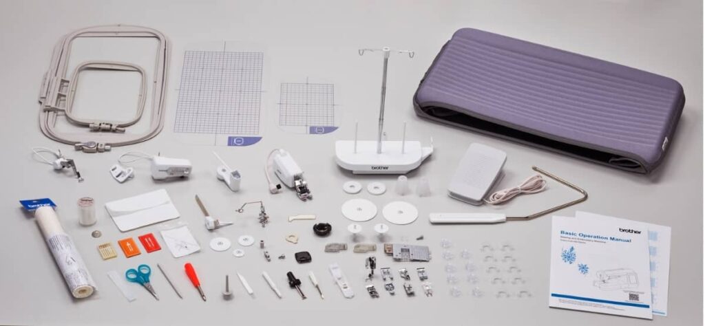 Brother Expedition BX1 includes intuitive touchscreen controls simplifying embroidery sewing every project