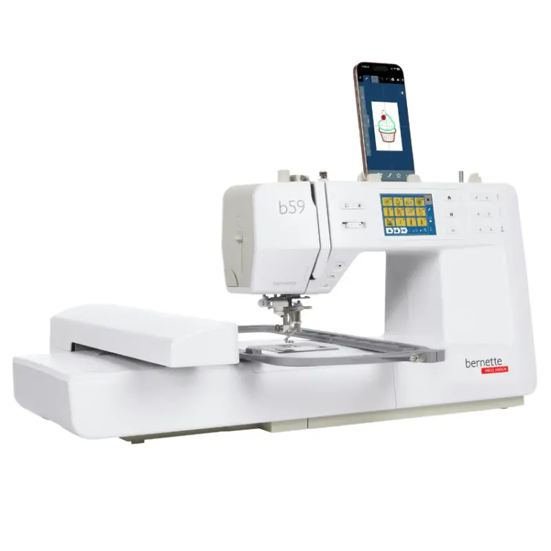 bernette 59 sewing embroidery machine with spacious sewing area available today