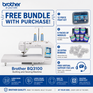 Brother BQ3100 sewing and quilting machine bonus bundle
